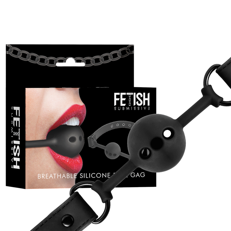 Silicone Ball Gag Fetish Submissive Black