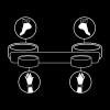 Bondage Spreader Bar Fetish Submissive Black