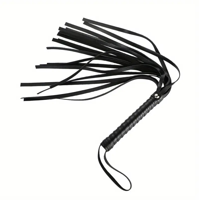 PU Leather Flogger Love Market Black