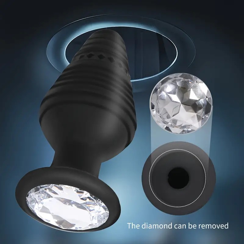 Πρωκτική Σφήνα Με Κόσμημα Drill Thread Small Μαύρη Πρωκτική Σφήνα Με Κόσμημα Drill Thread Small Μαύρη