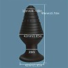 Butt Plug With Jewel  Drill Thread Large Black