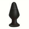 Butt Plug With Jewel  Drill Thread Medium Black