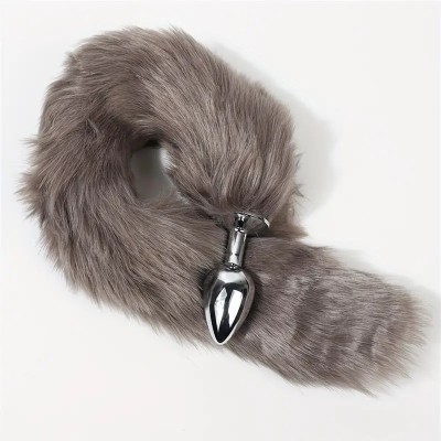 Butt Plug Fox Tail Foxy Gray Butt Plug Fox Tail Foxy Gray