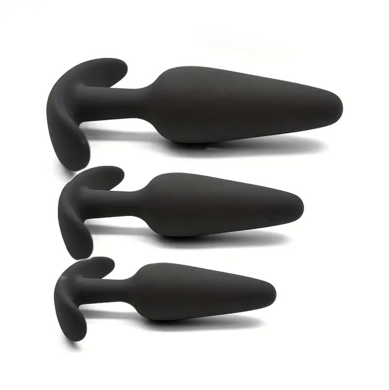 Butt Plug Silicone Set Love Market Black