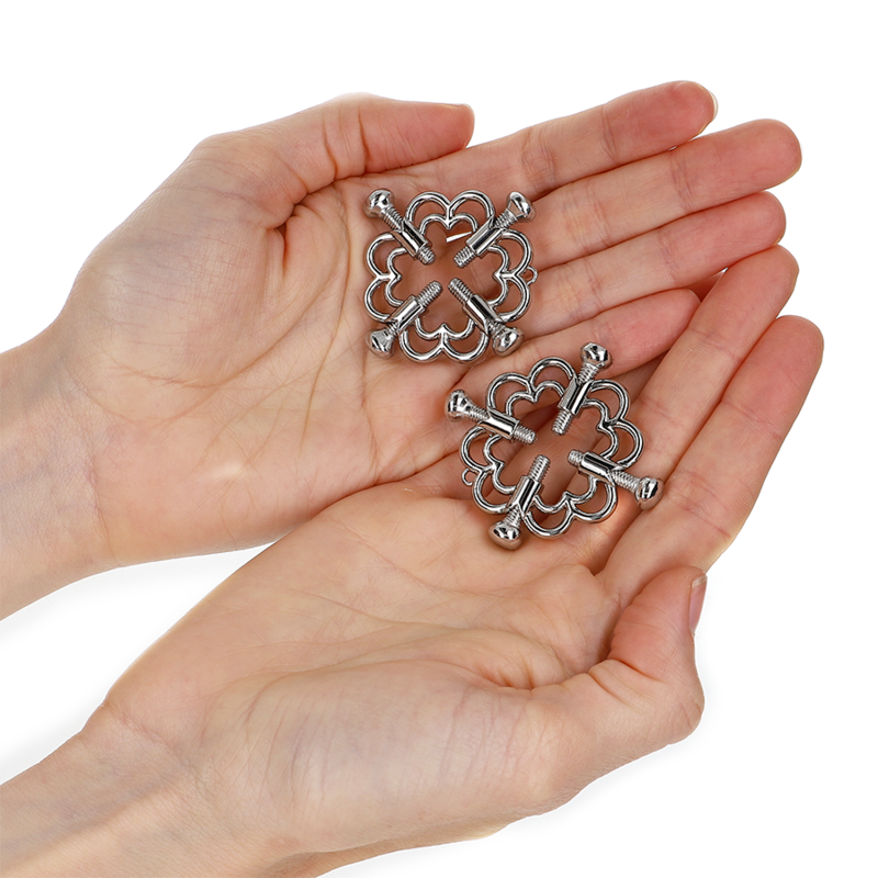 Nipple Clamps KINK Metal Flower Silver