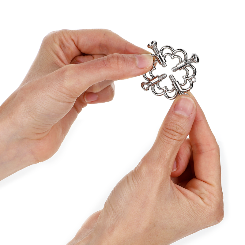Nipple Clamps KINK Metal Flower Silver