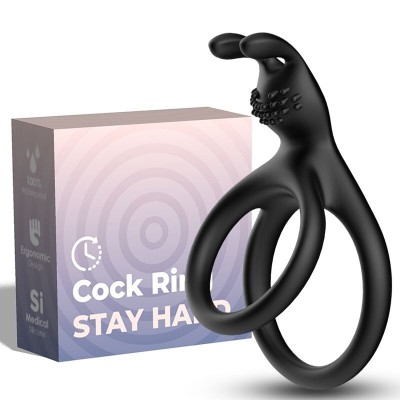 Cock Ring Armony Double Rabbit Black Cock Ring Armony Double Rabbit Black