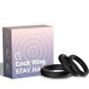 Three Size Cock Ring Set Armony Black