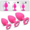 Butt Plug With Jewel Set Love Market Pink Butt Plug With Jewel Set Love Market Pink