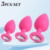 Butt Plug With Jewel Set Love Market Pink Butt Plug With Jewel Set Love Market Pink