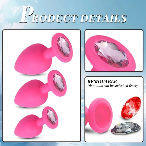 Πρωκτικές Σφήνες Με Κόσμημα Σετ Love Market Ροζ