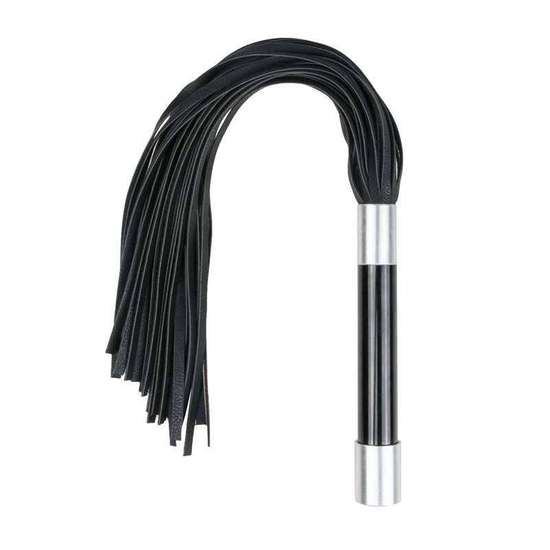 Easytoys – Fetish Collection Μακρή Μαστίγιο με Μεταλλική Λαβή Easytoys Μαύρο Μαστίγια & Paddles